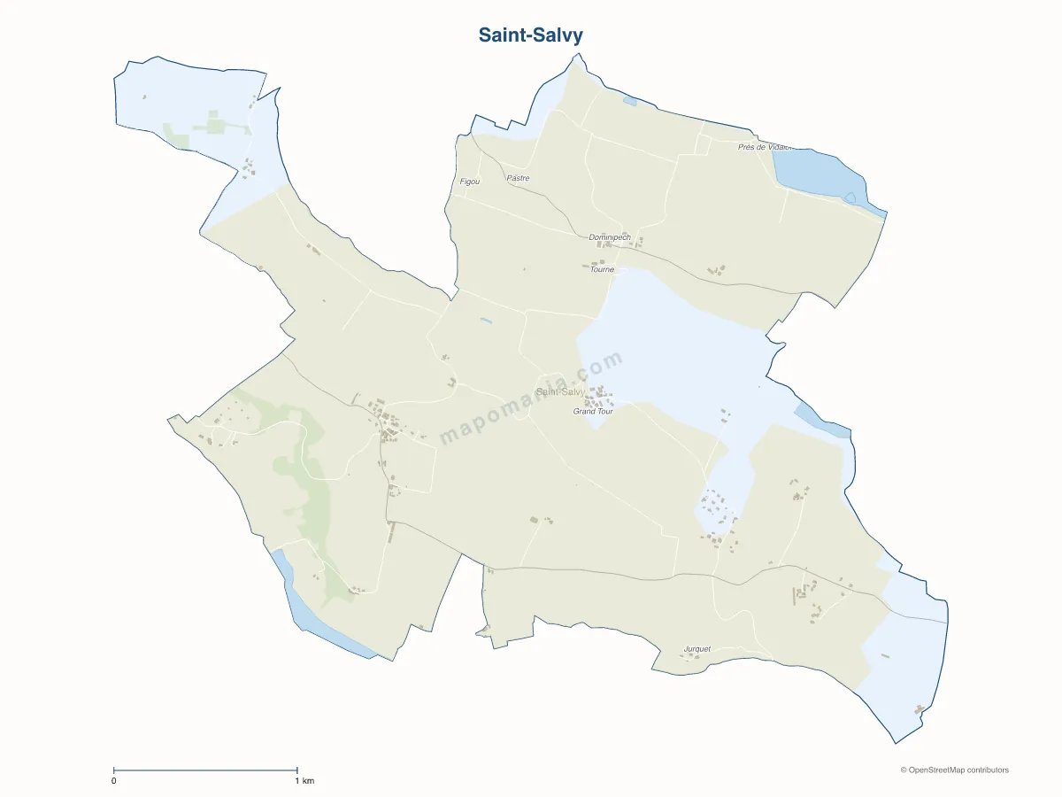 Carte de Saint-Salvy à personnaliser