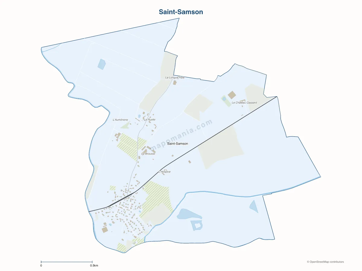 Carte de Saint-Samson à personnaliser