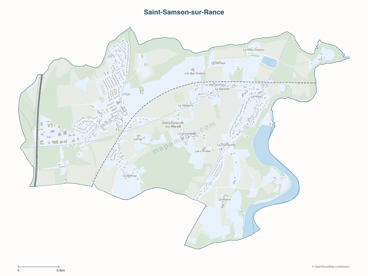 Carte de Saint-Samson-sur-Rance à personnaliser