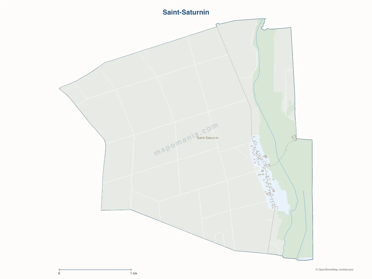 Carte de Saint-Saturnin à personnaliser