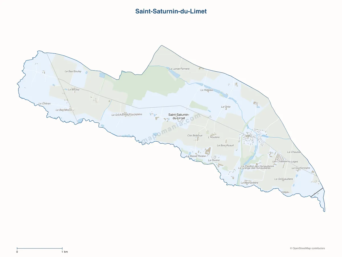 Carte de Saint-Saturnin-du-Limet à personnaliser
