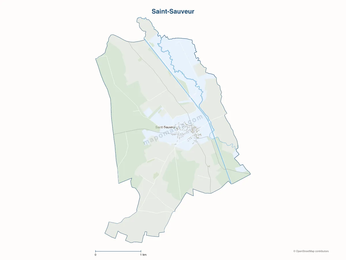 Carte de Saint-Sauveur à personnaliser