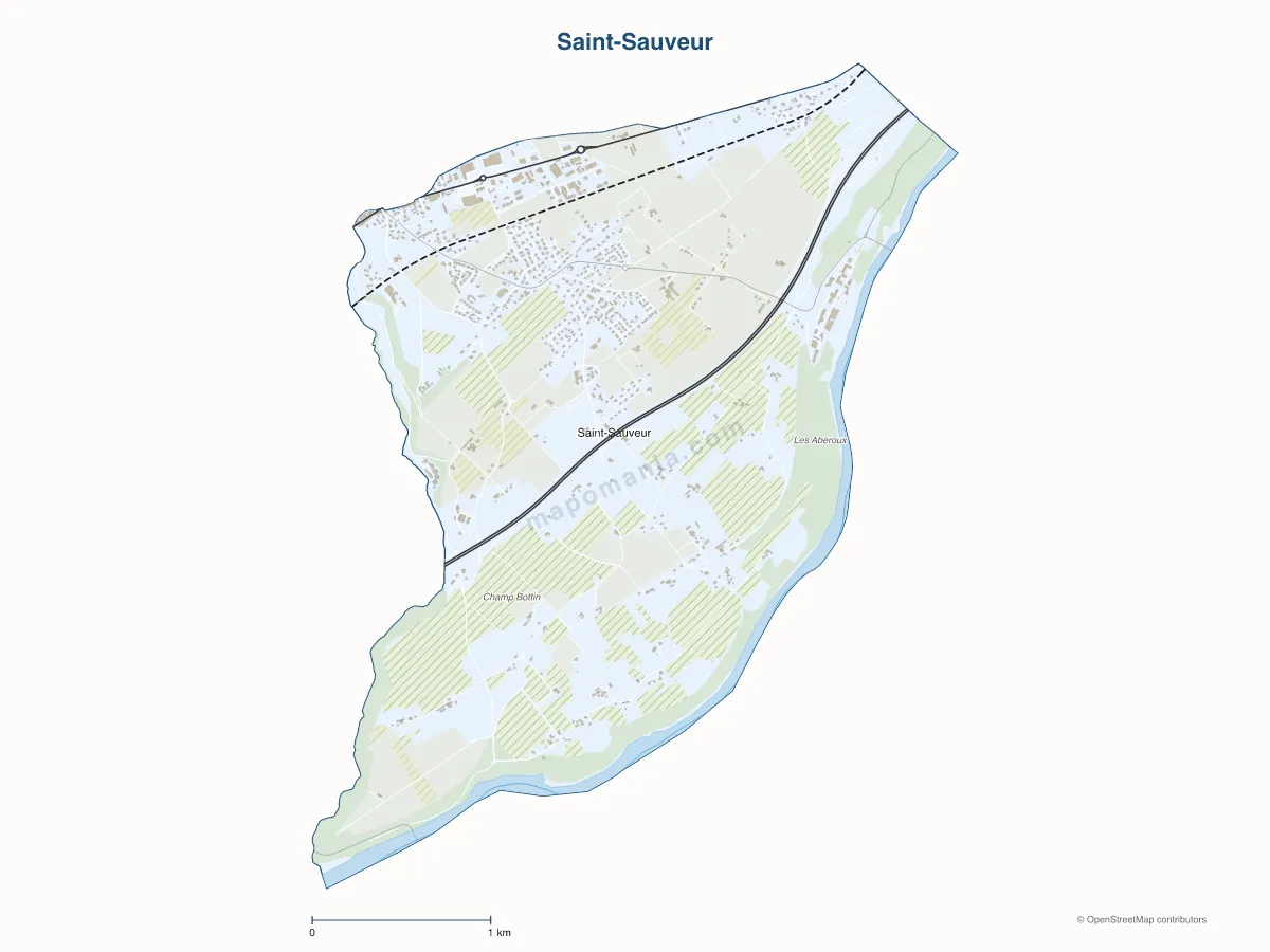Carte de Saint-Sauveur à personnaliser