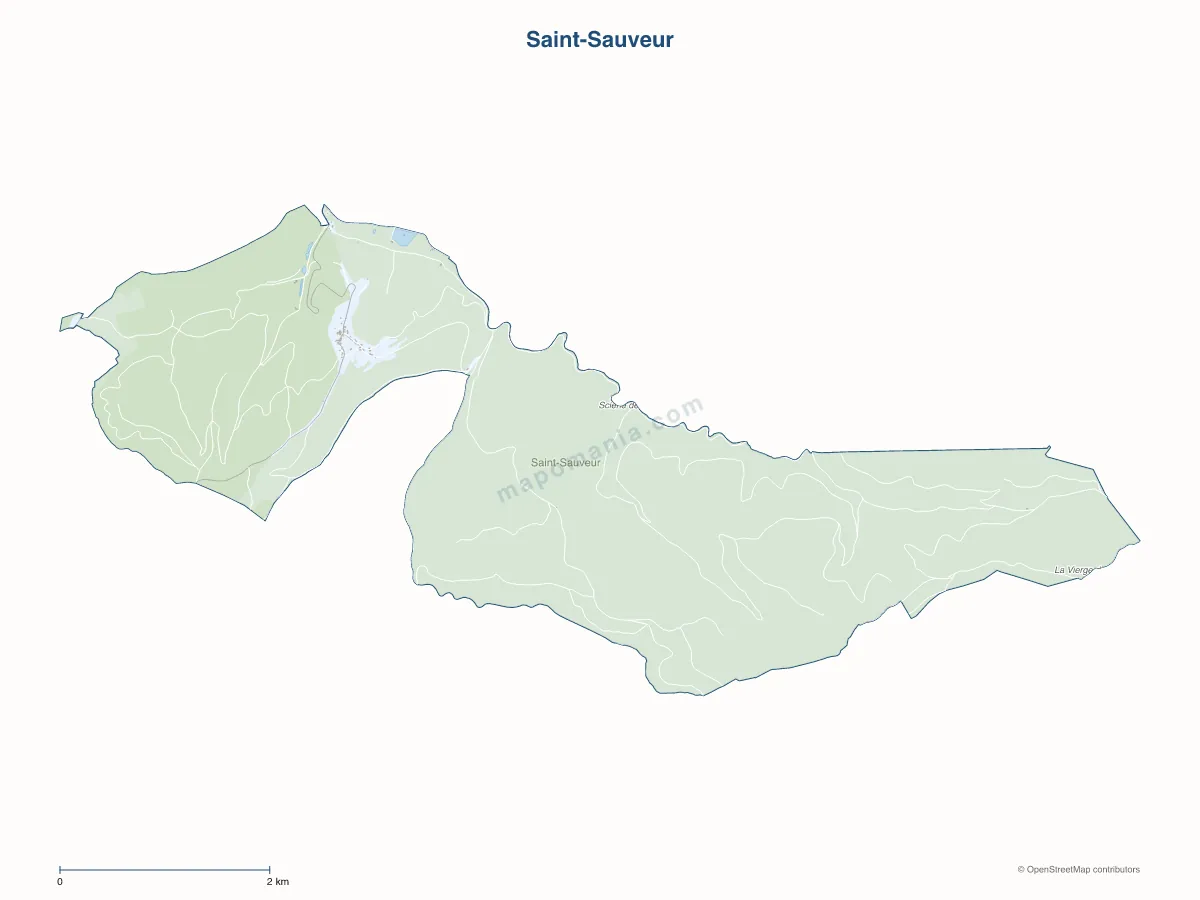 Carte de Saint-Sauveur à personnaliser