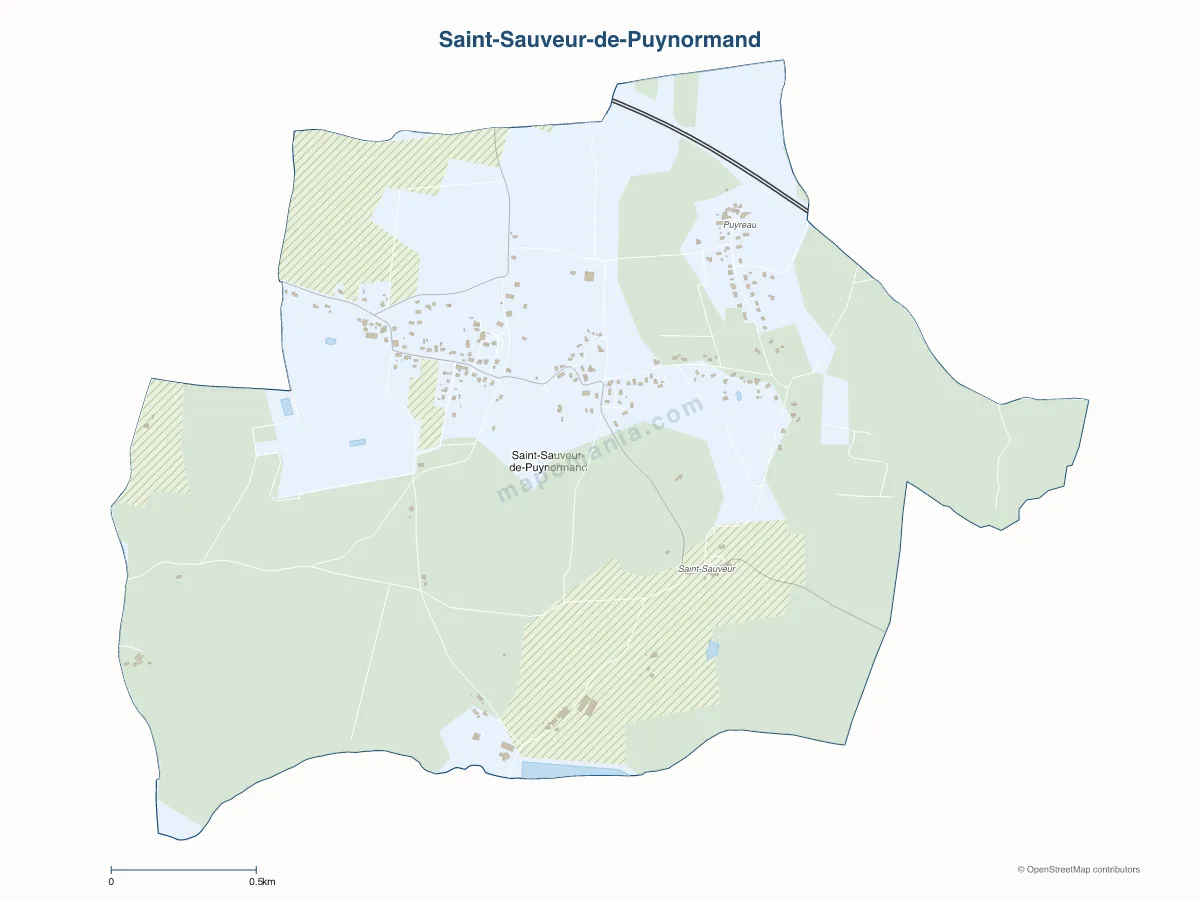 Carte de Saint-Sauveur-de-Puynormand à personnaliser