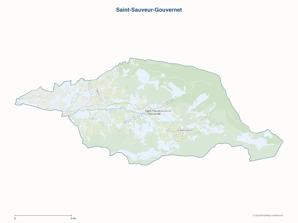 Carte de Saint-Sauveur-Gouvernet à personnaliser