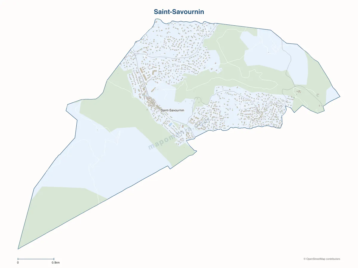 Carte de Saint-Savournin à personnaliser
