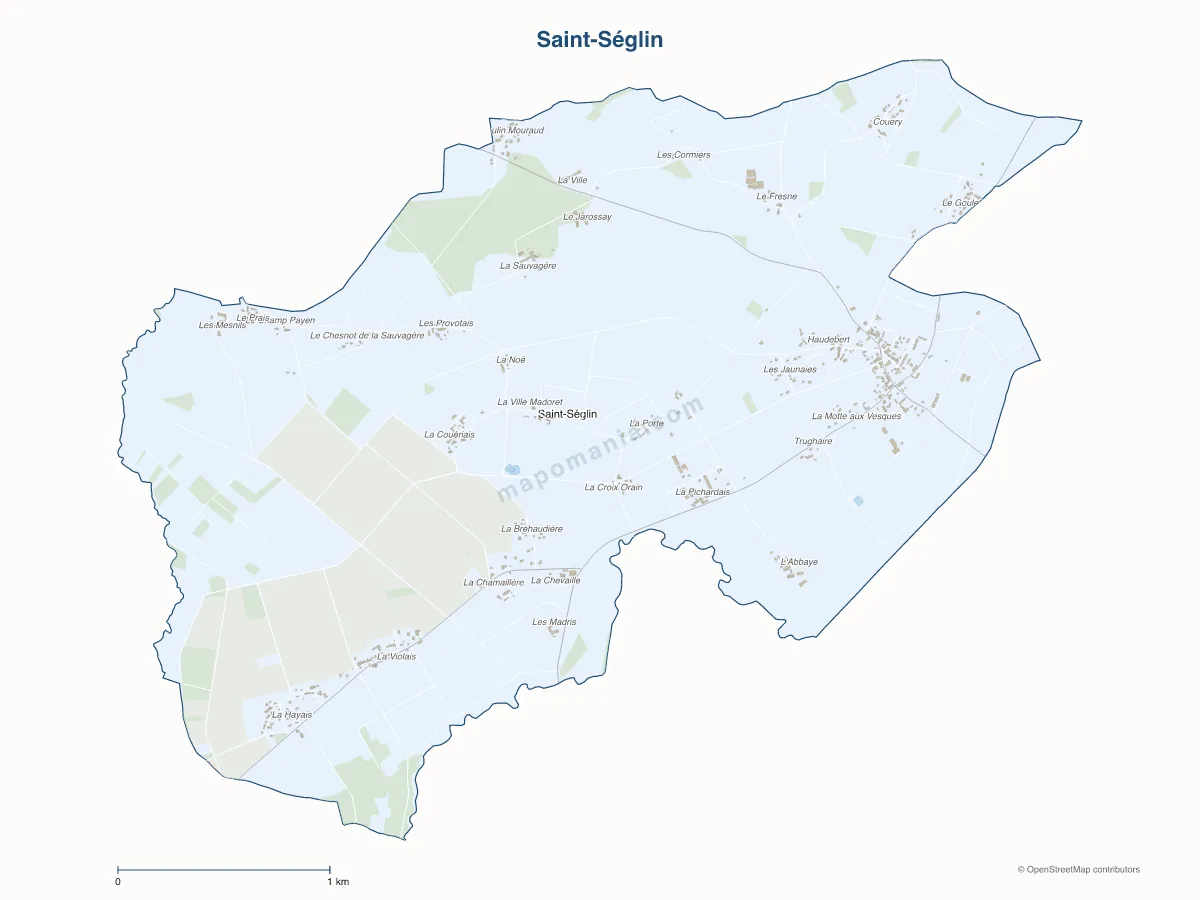 Carte de Saint-Séglin à personnaliser