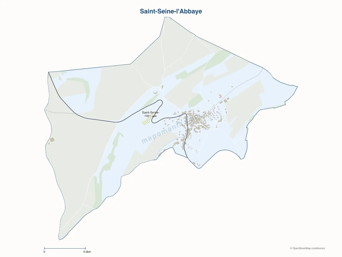 Carte de Saint-Seine-l'Abbaye à personnaliser