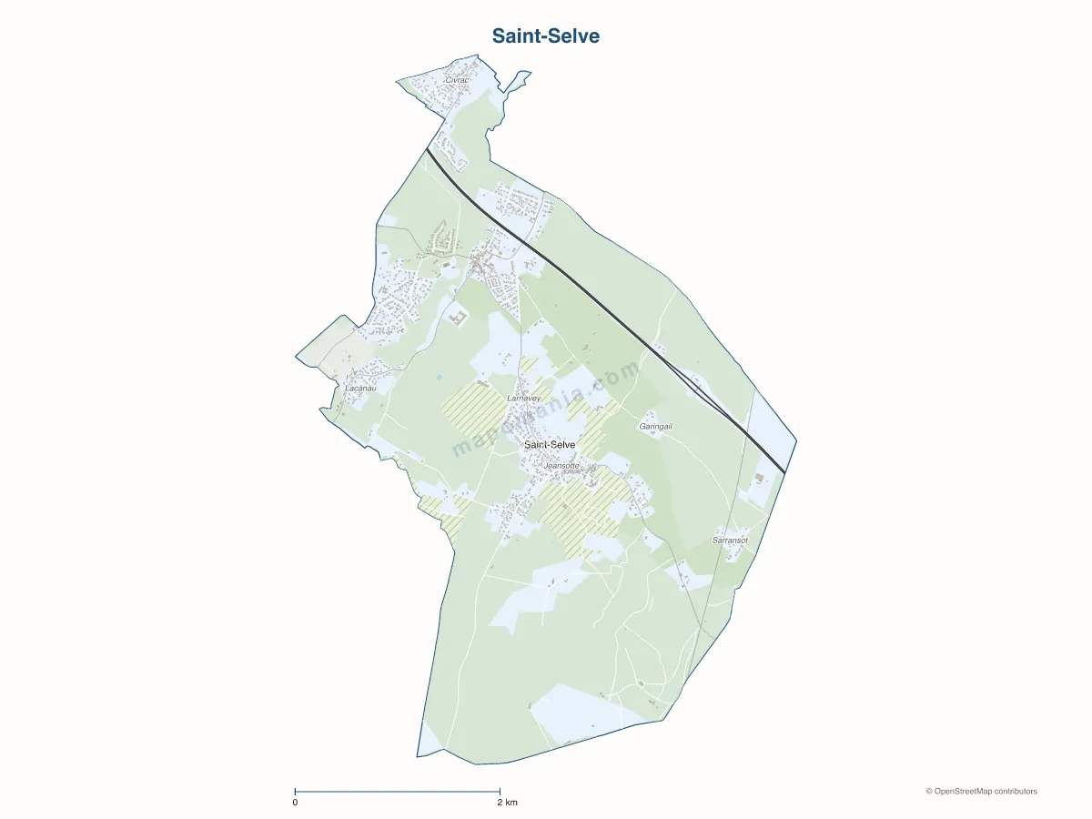 Carte de Saint-Selve à personnaliser