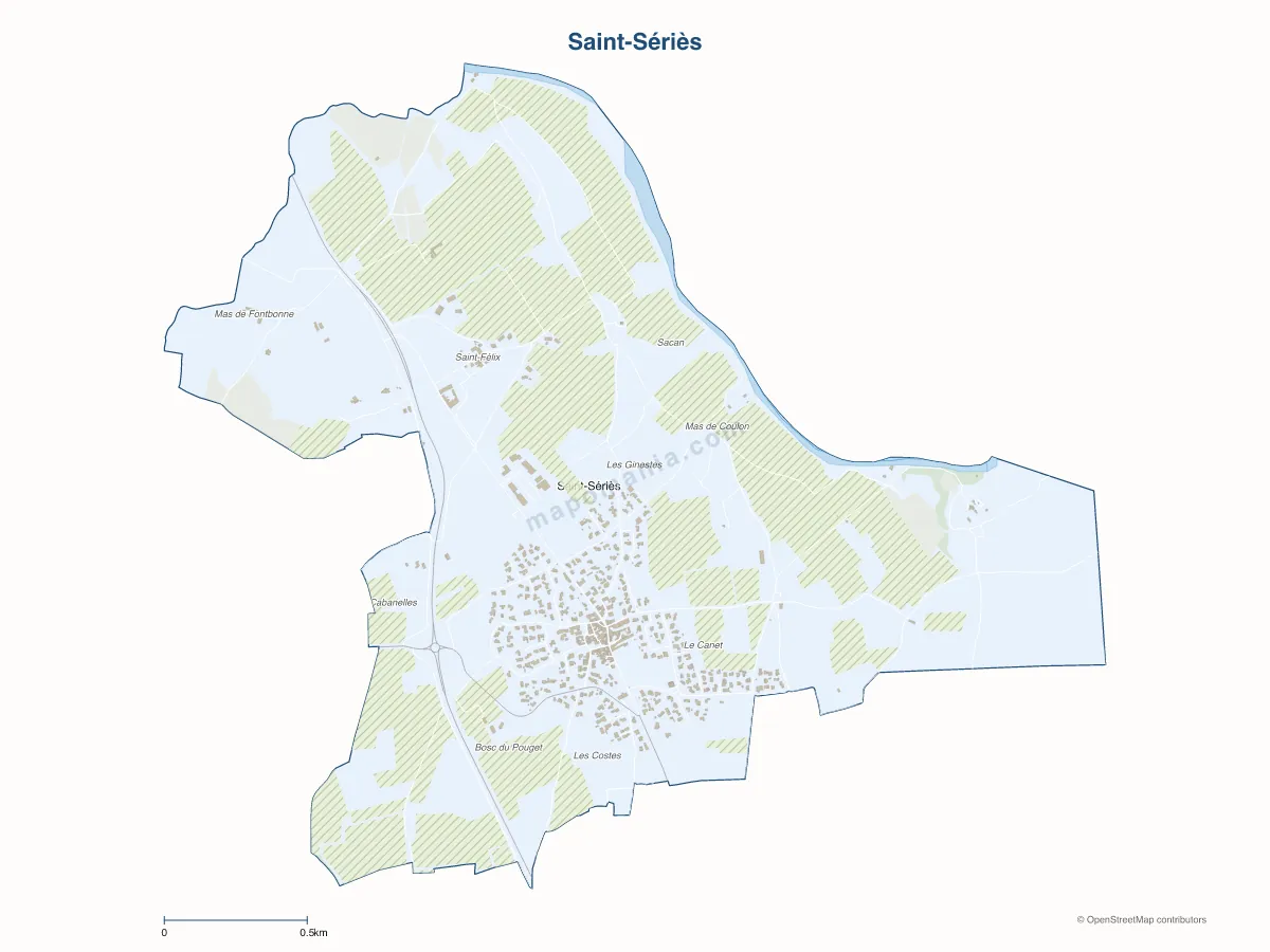 Carte de Saint-Sériès à personnaliser