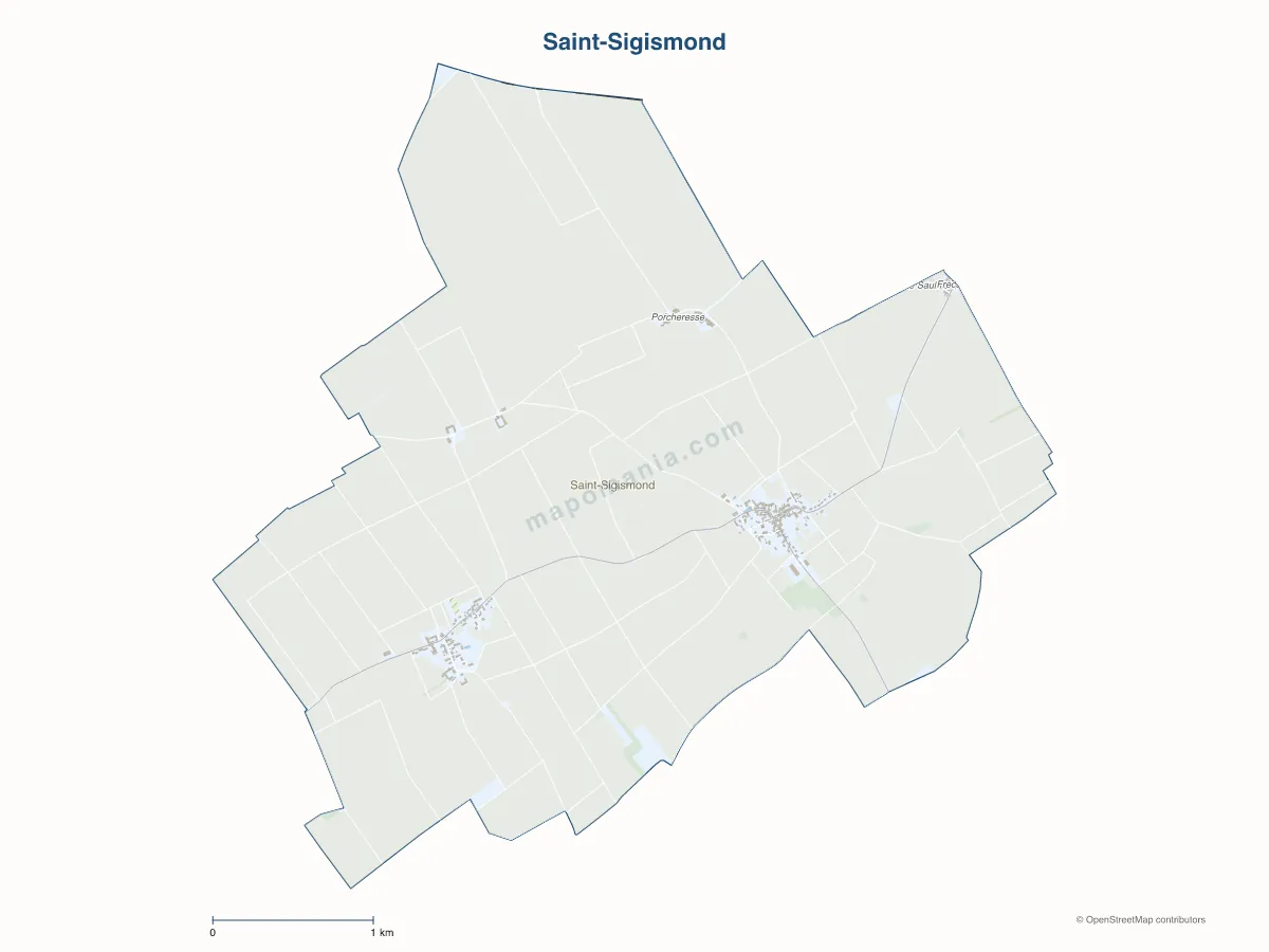 Carte de Saint-Sigismond à personnaliser