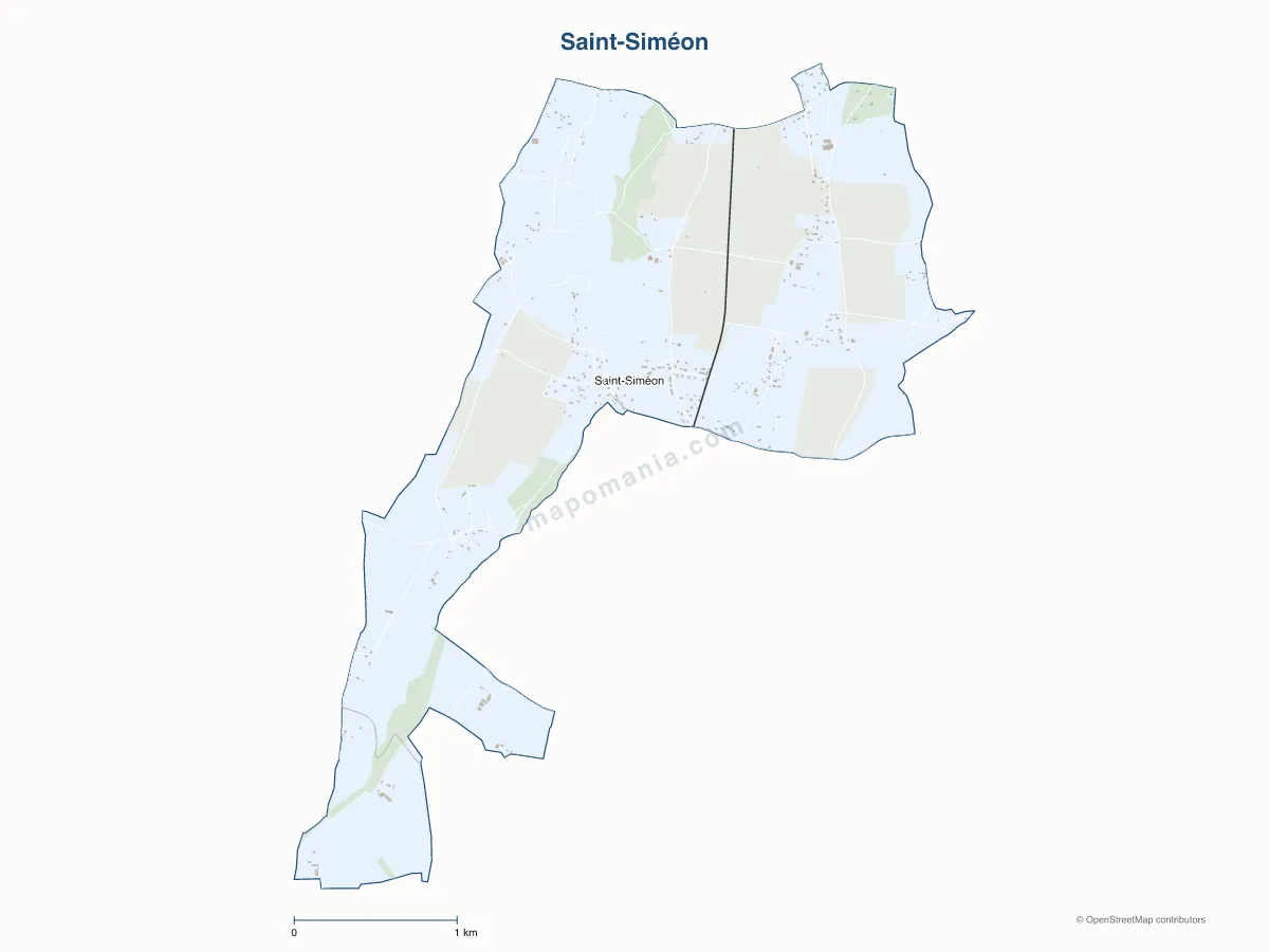 Carte de Saint-Siméon à personnaliser