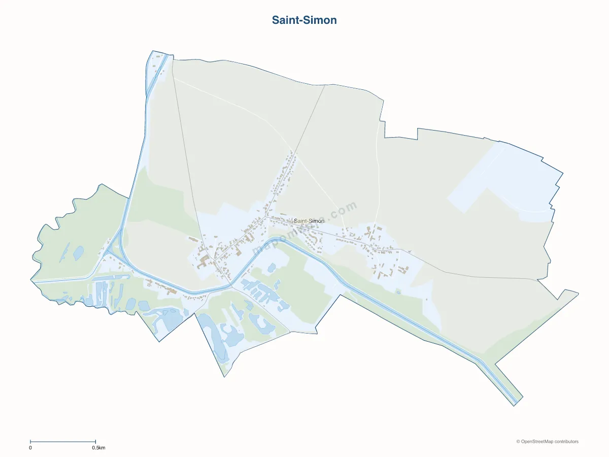 Carte de Saint-Simon à personnaliser