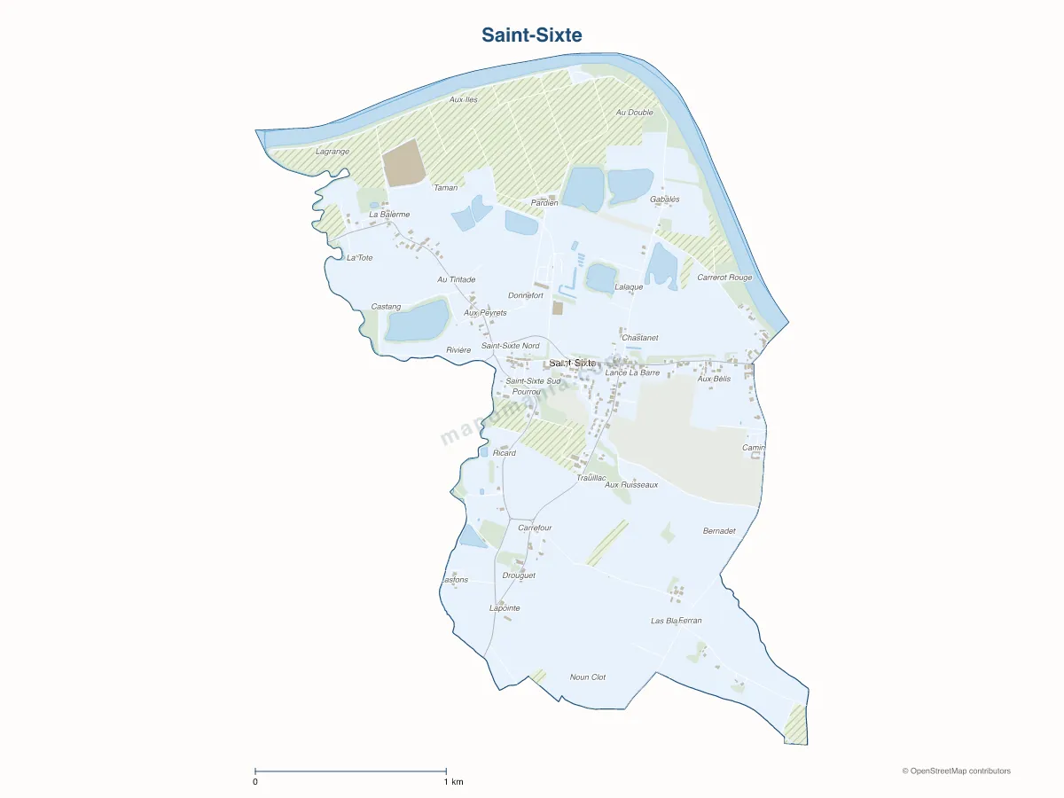 Carte de Saint-Sixte à personnaliser