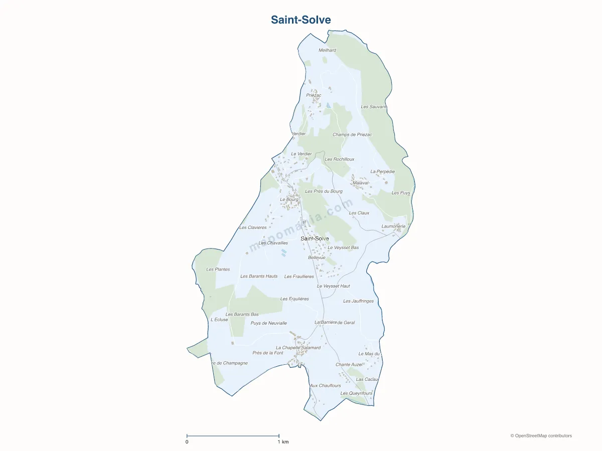 Carte de Saint-Solve à personnaliser