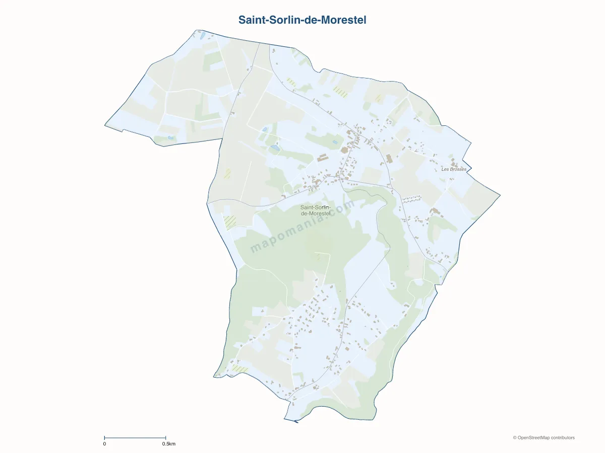 Carte de Saint-Sorlin-de-Morestel à personnaliser