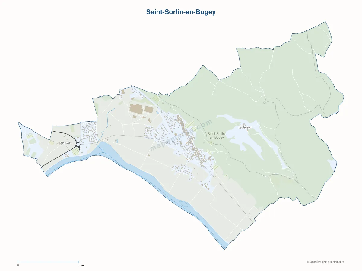 Carte de Saint-Sorlin-en-Bugey à personnaliser