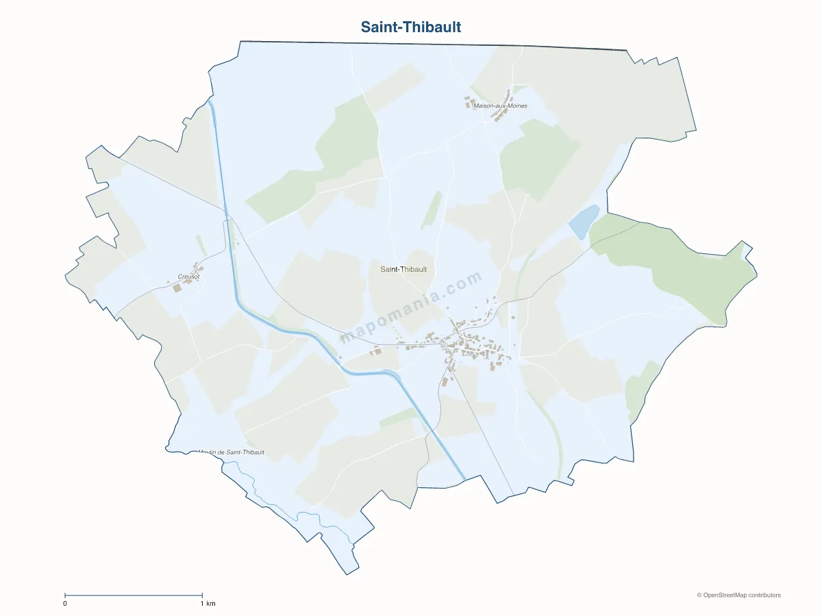 Carte de Saint-Thibault à personnaliser