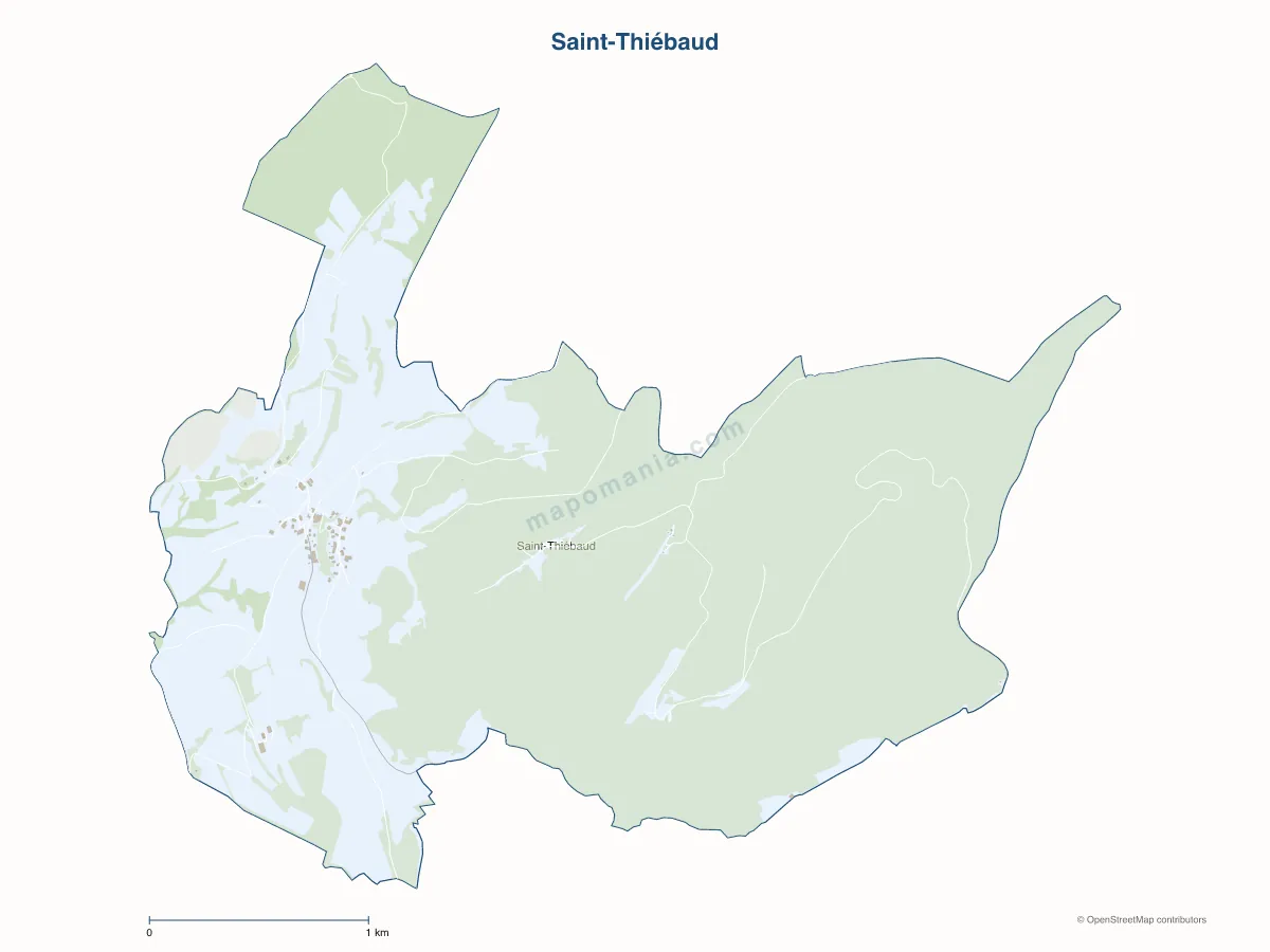 Carte de Saint-Thiébaud à personnaliser