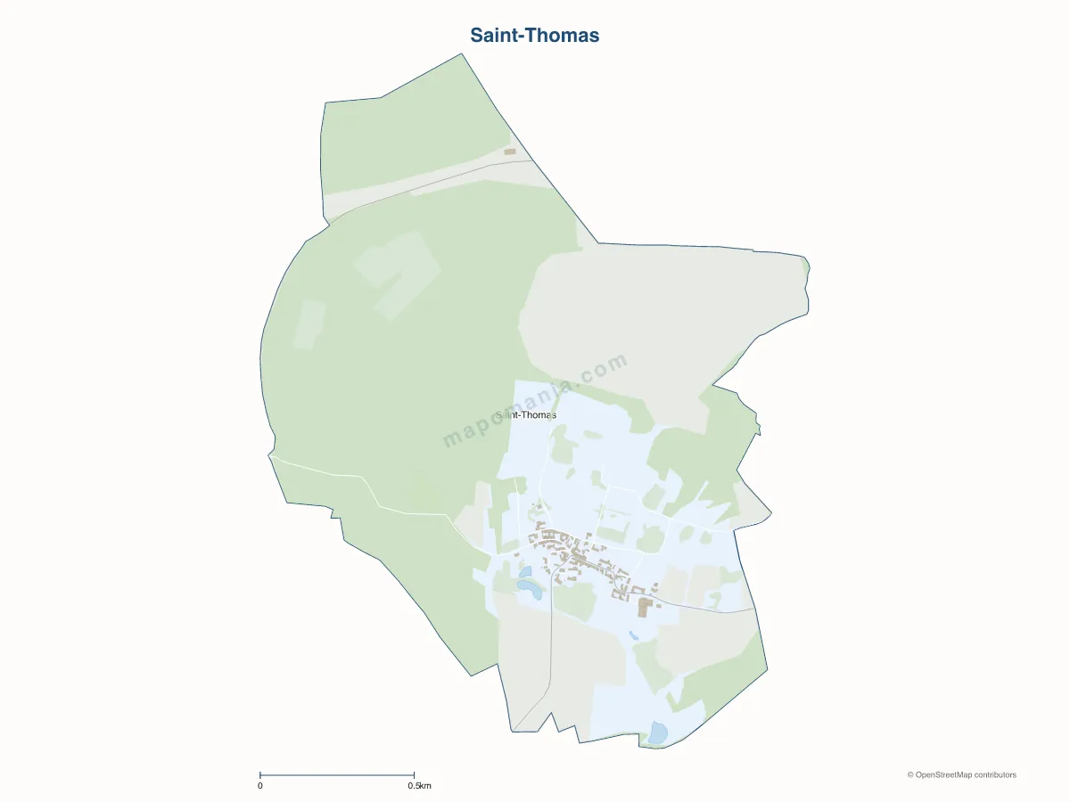 Carte de Saint-Thomas à personnaliser