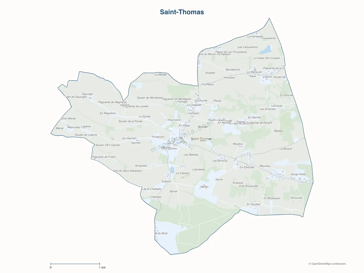 Carte de Saint-Thomas à personnaliser