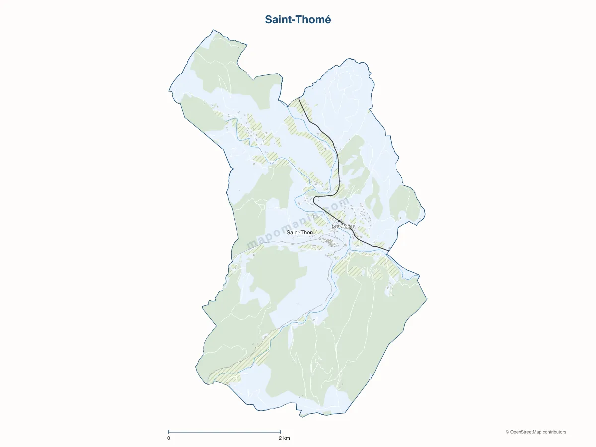 Carte de Saint-Thomé à personnaliser