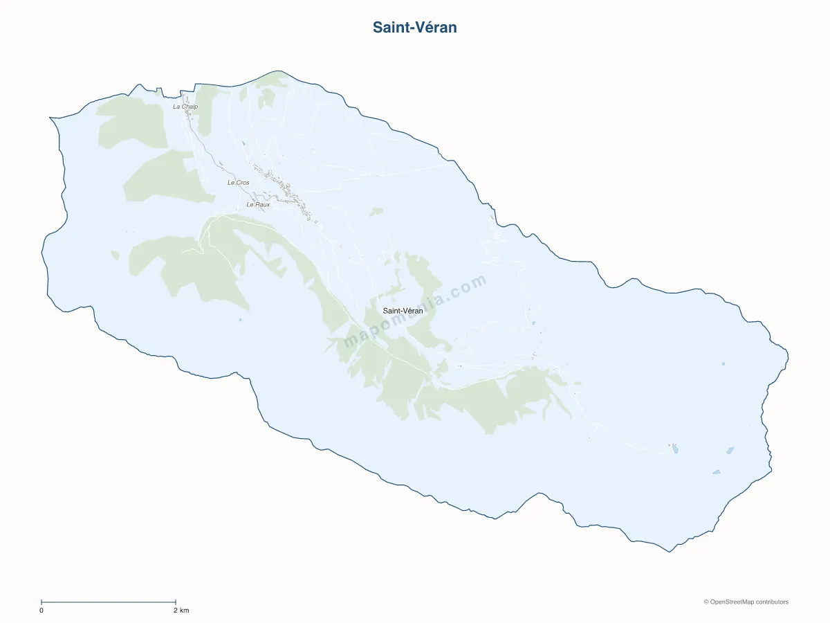 Carte de Saint-Véran à personnaliser