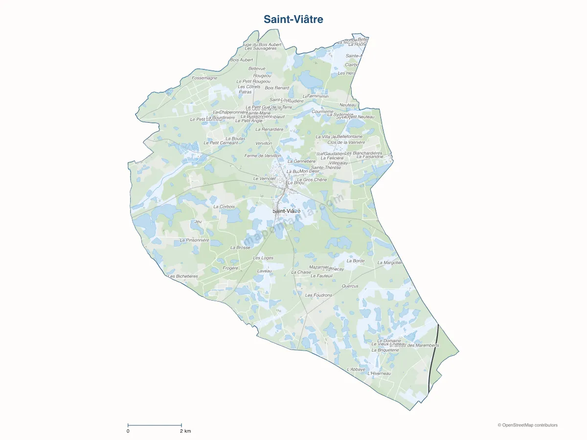 Carte de Saint-Viâtre à personnaliser