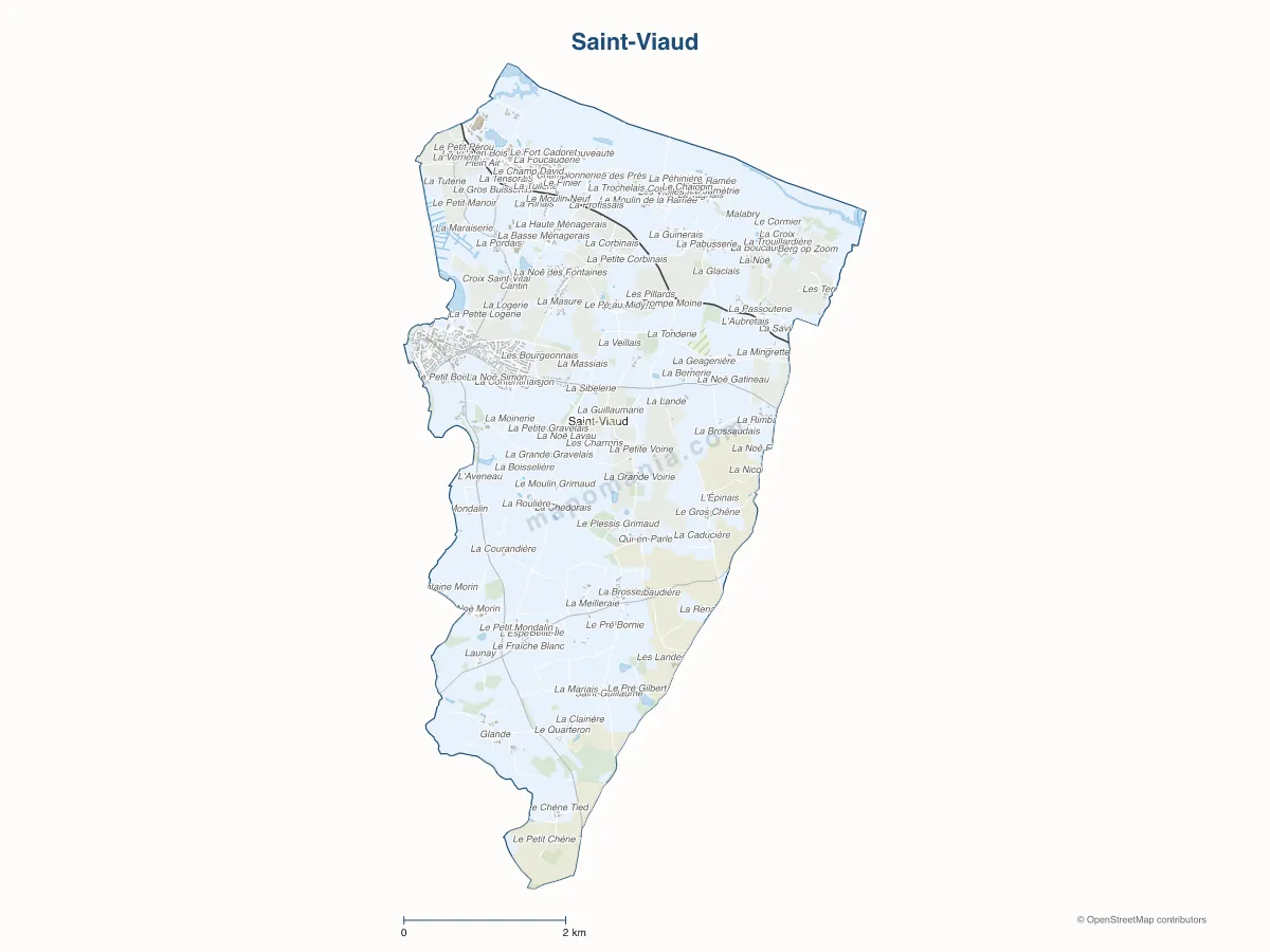 Carte de Saint-Viaud à personnaliser