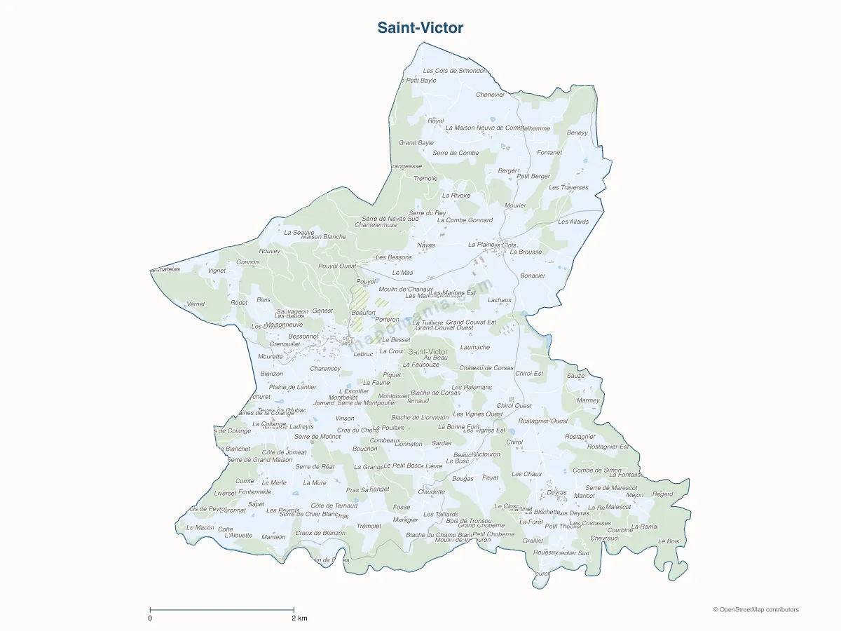 Carte de Saint-Victor à personnaliser