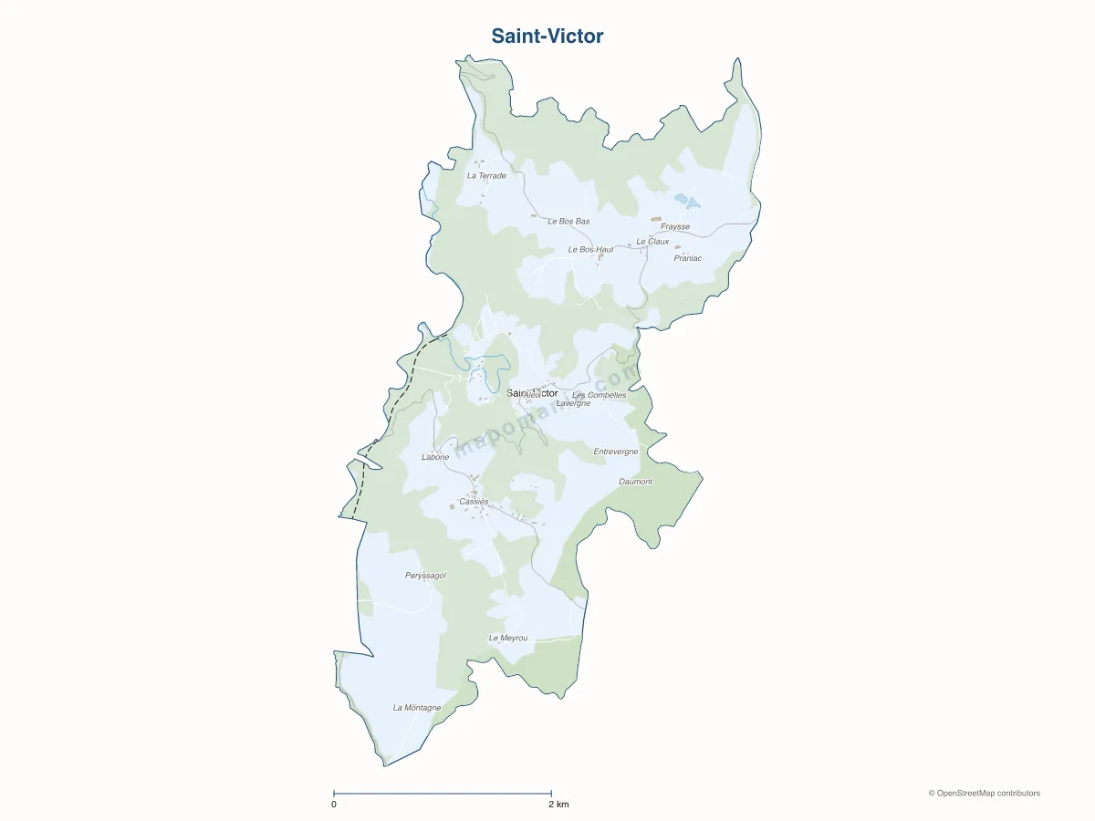 Carte de Saint-Victor à personnaliser