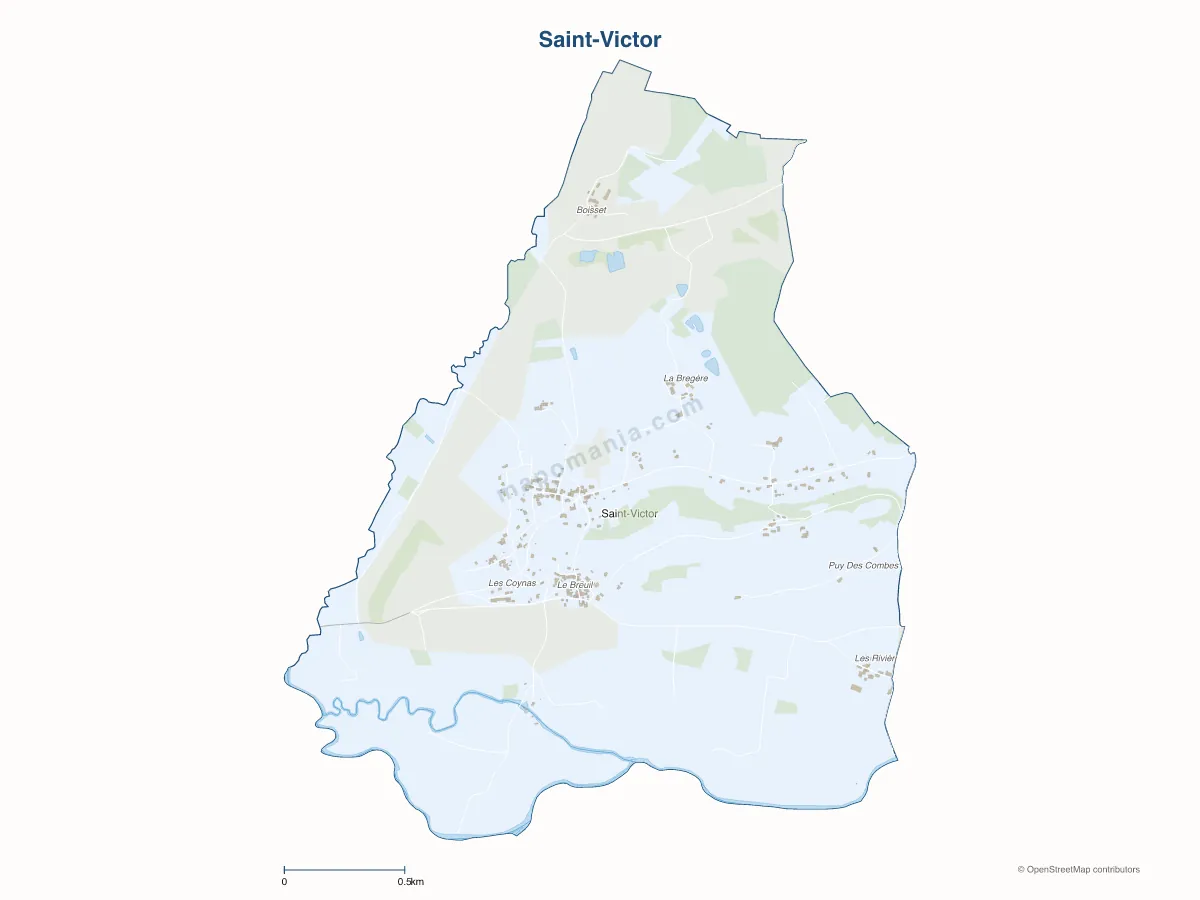 Carte de Saint-Victor à personnaliser