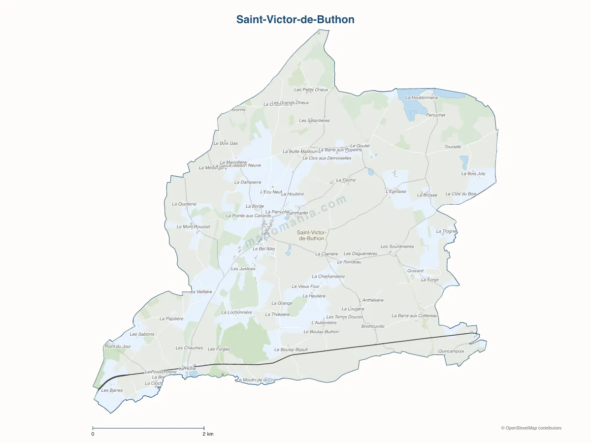 Carte de Saint-Victor-de-Buthon à personnaliser