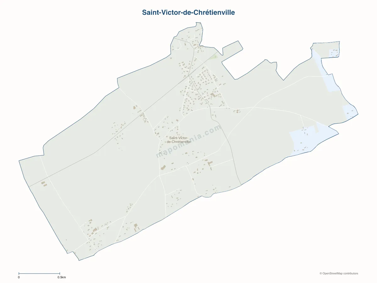 Carte de Saint-Victor-de-Chrétienville à personnaliser