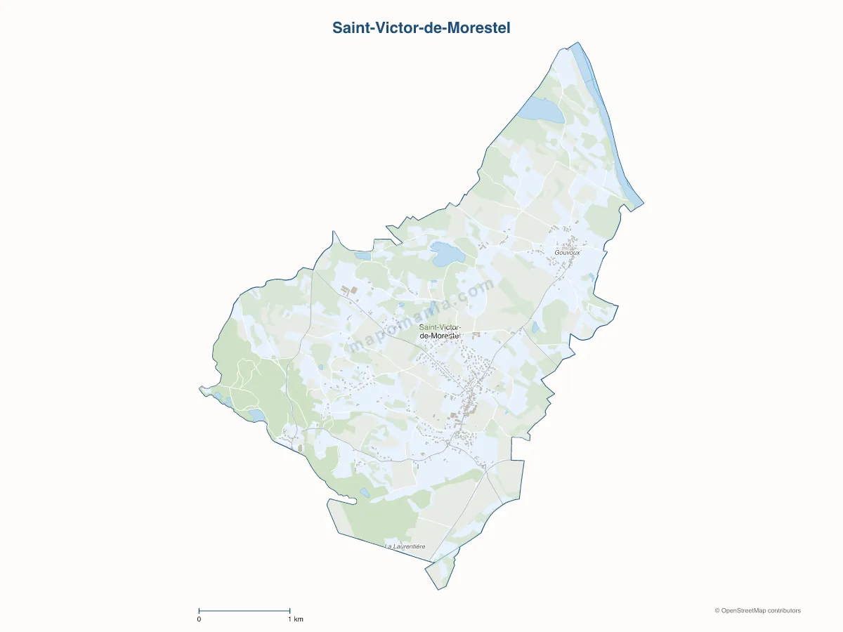Carte de Saint-Victor-de-Morestel à personnaliser