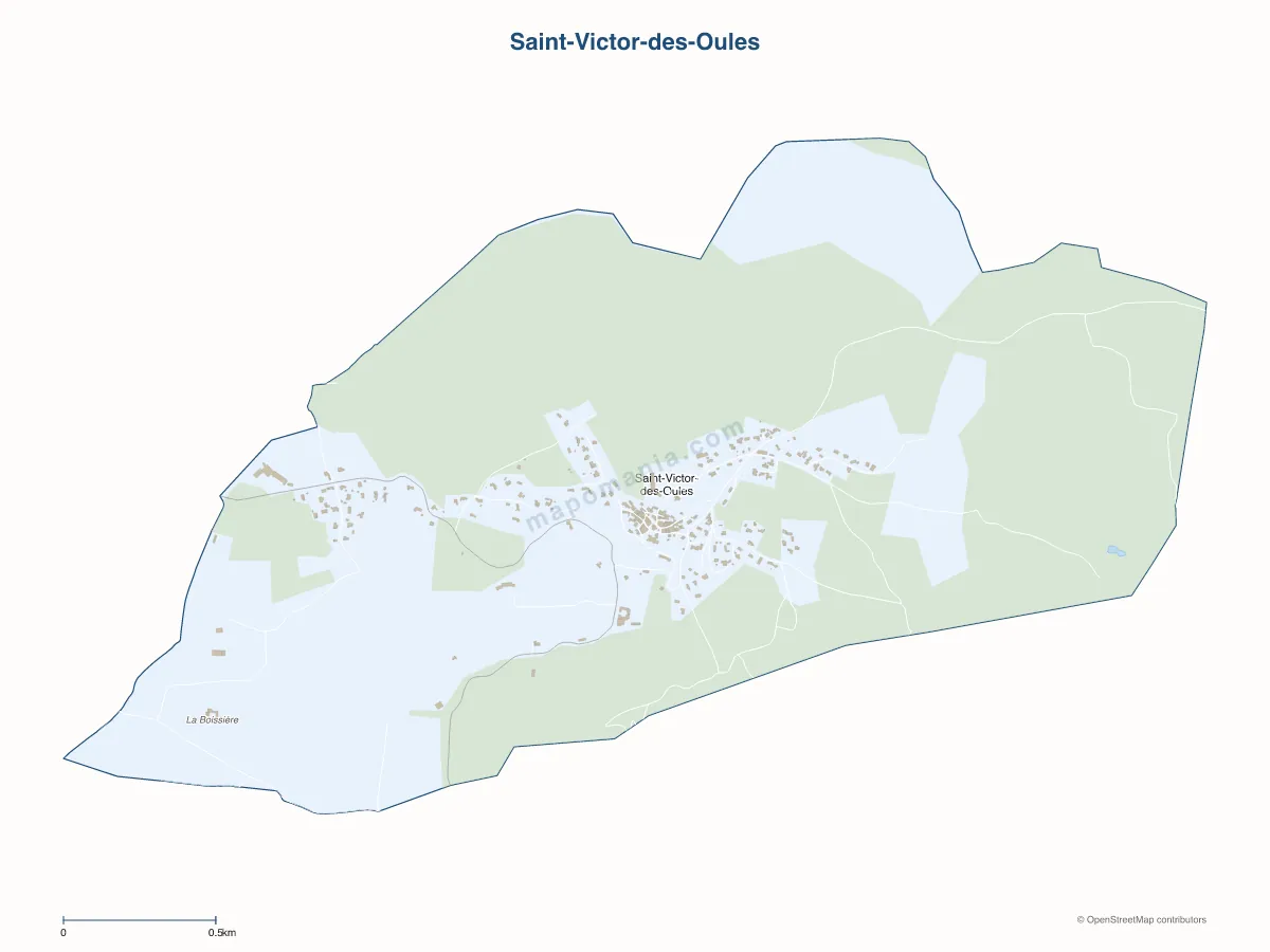 Carte de Saint-Victor-des-Oules à personnaliser