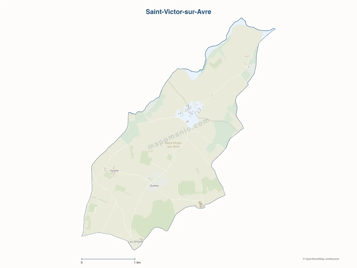 Carte de Saint-Victor-sur-Avre à personnaliser