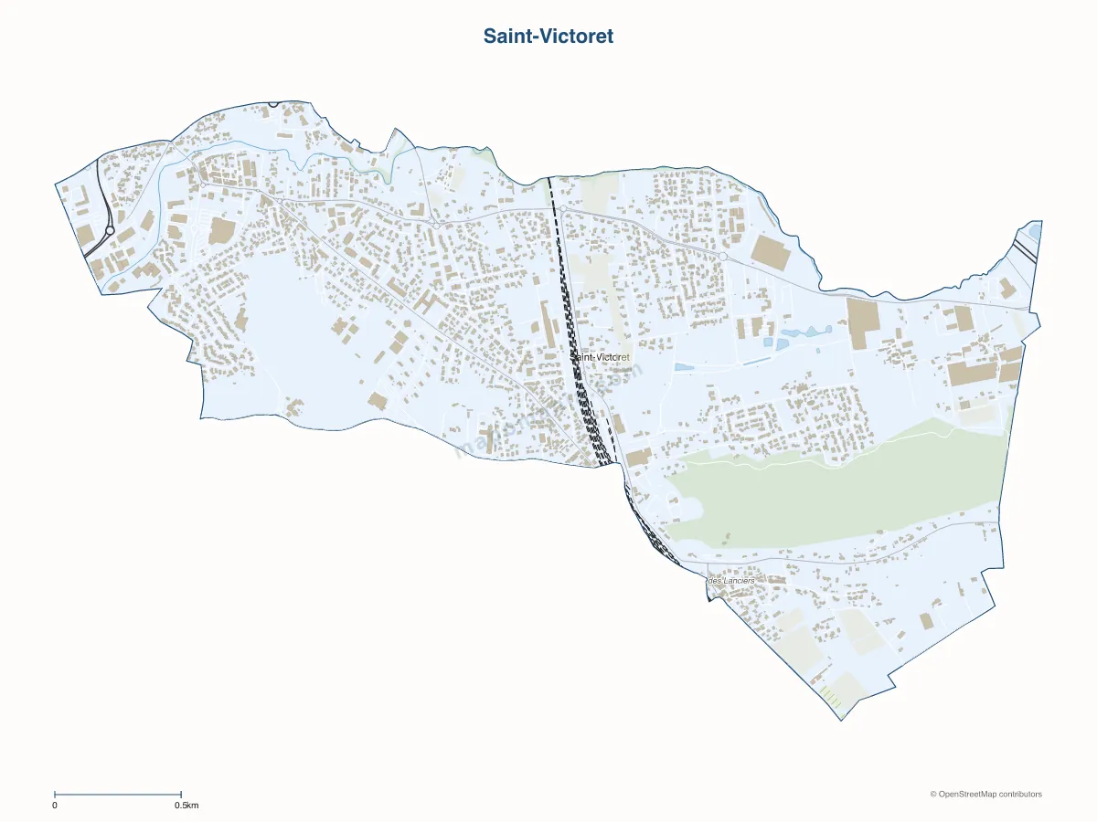 Carte de Saint-Victoret à personnaliser