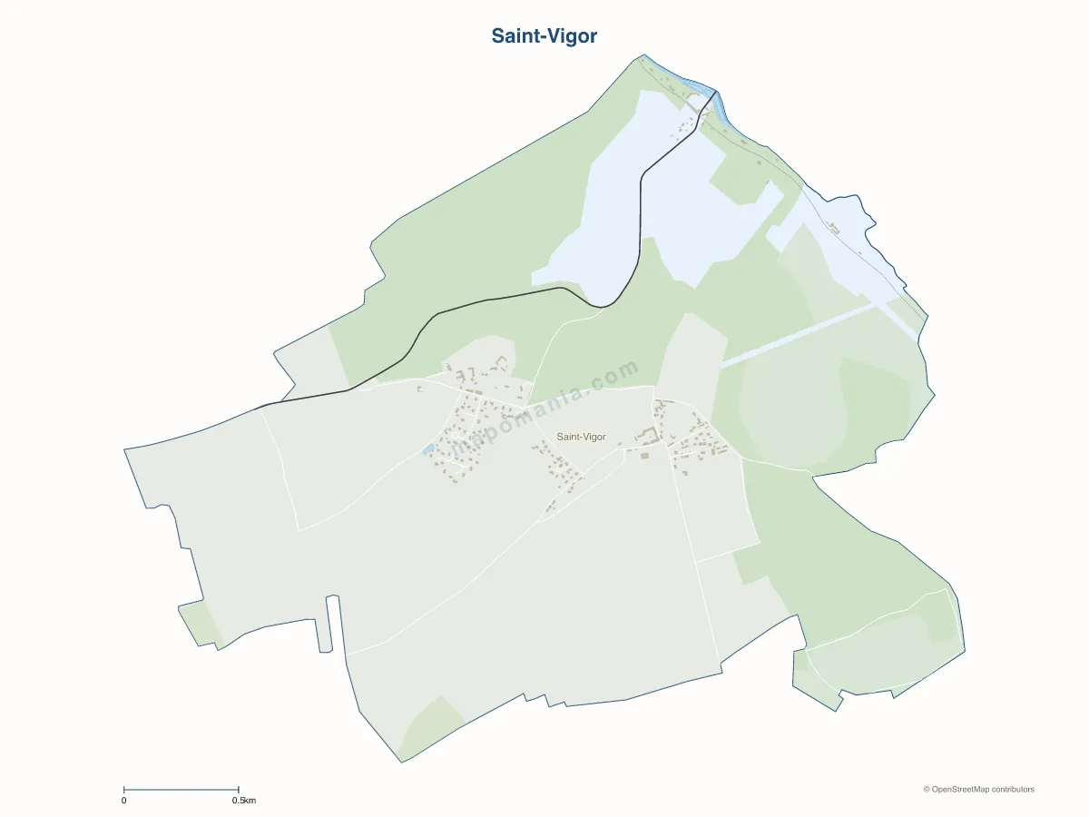 Carte de Saint-Vigor à personnaliser