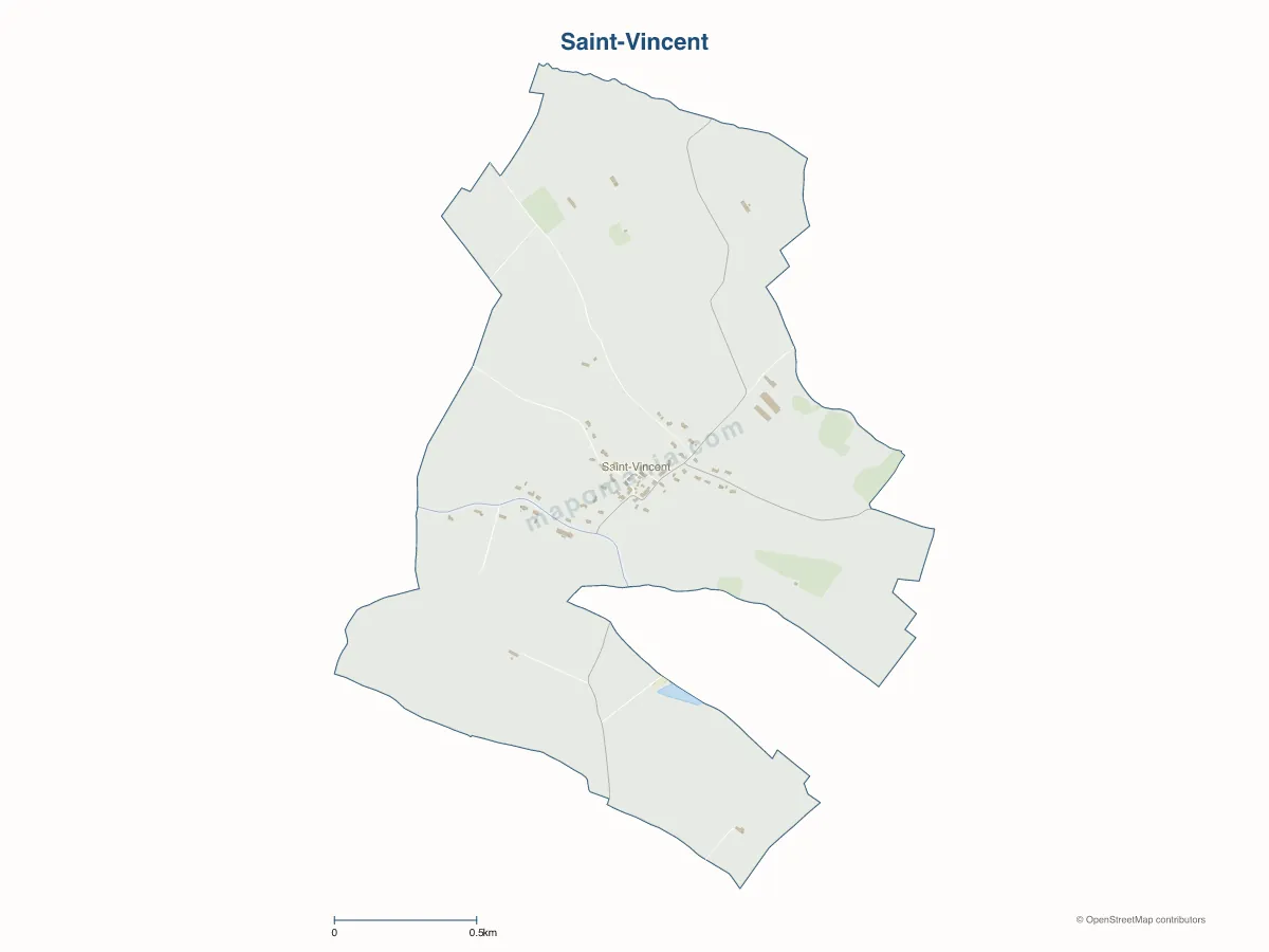 Carte de Saint-Vincent à personnaliser