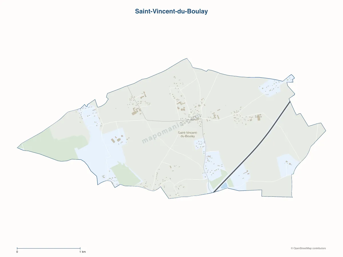 Carte de Saint-Vincent-du-Boulay à personnaliser