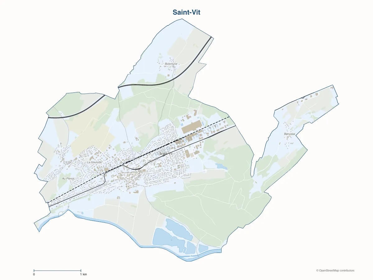 Carte de Saint-Vit à personnaliser