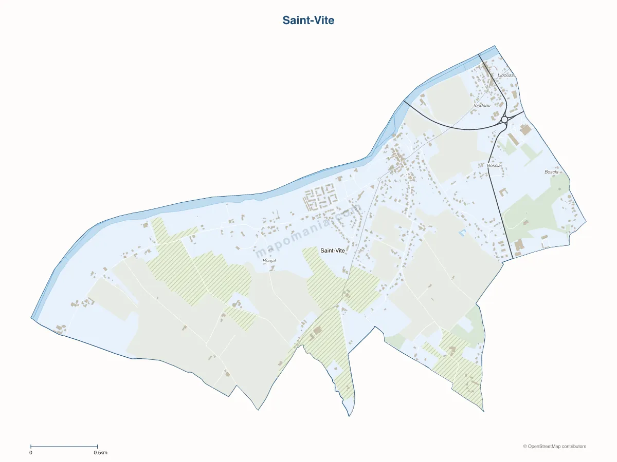 Carte de Saint-Vite à personnaliser