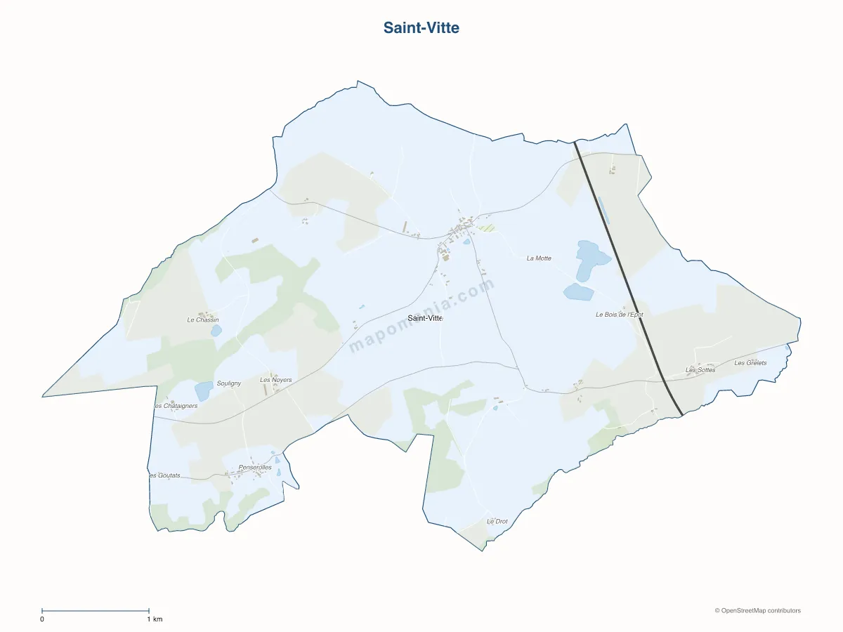 Carte de Saint-Vitte à personnaliser