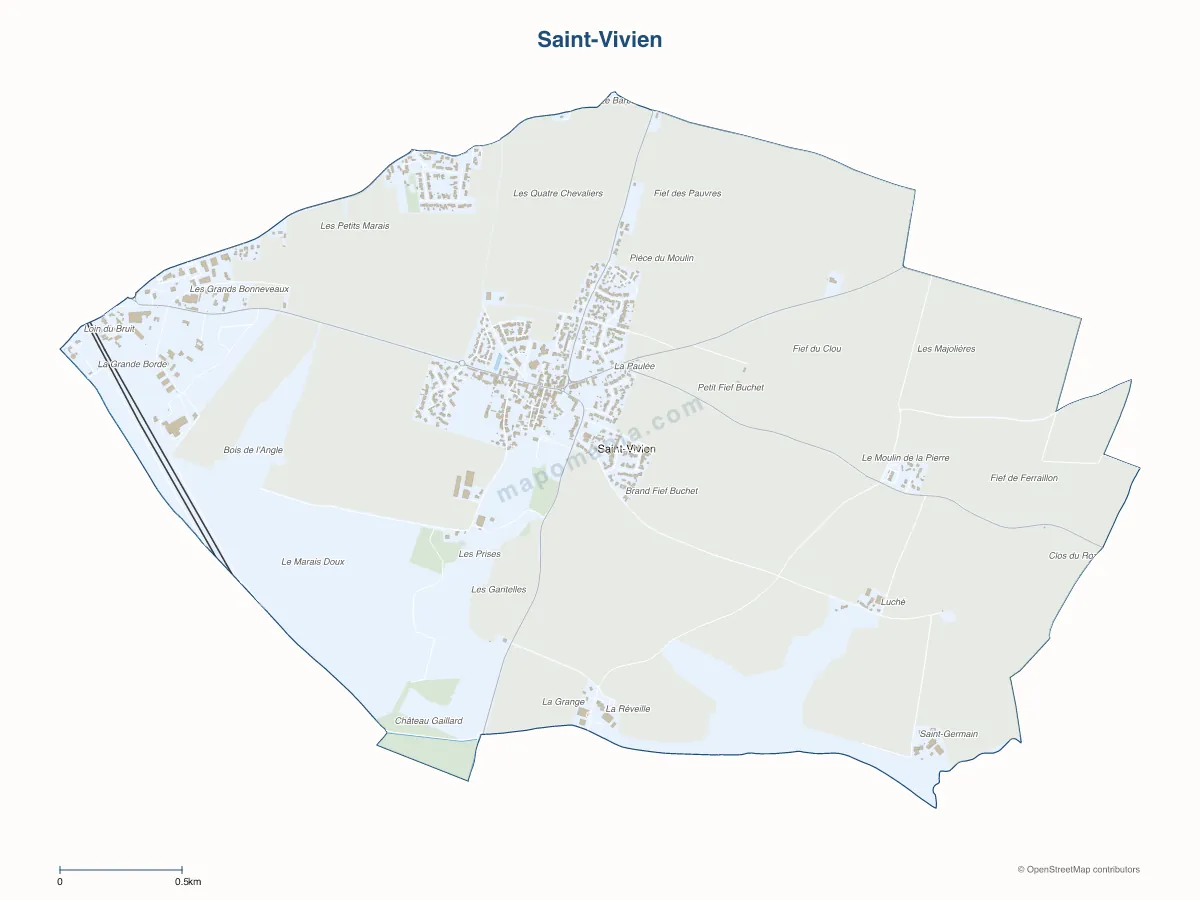 Carte de Saint-Vivien à personnaliser