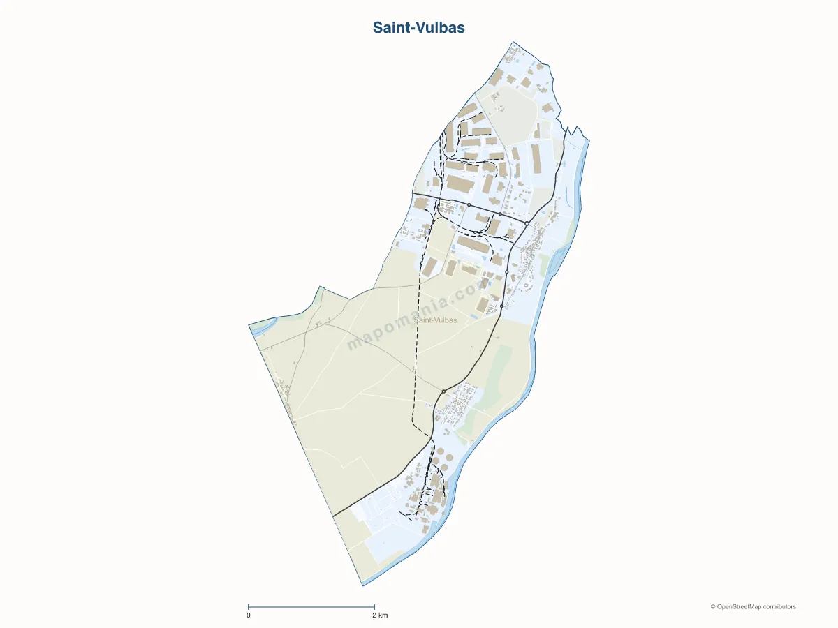 Carte de Saint-Vulbas à personnaliser