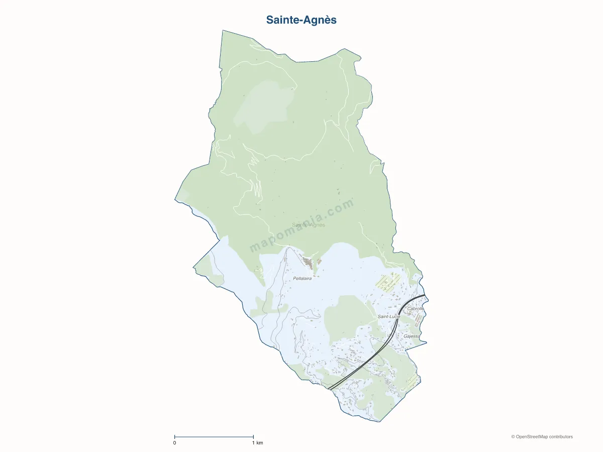 Carte de Sainte-Agnès à personnaliser