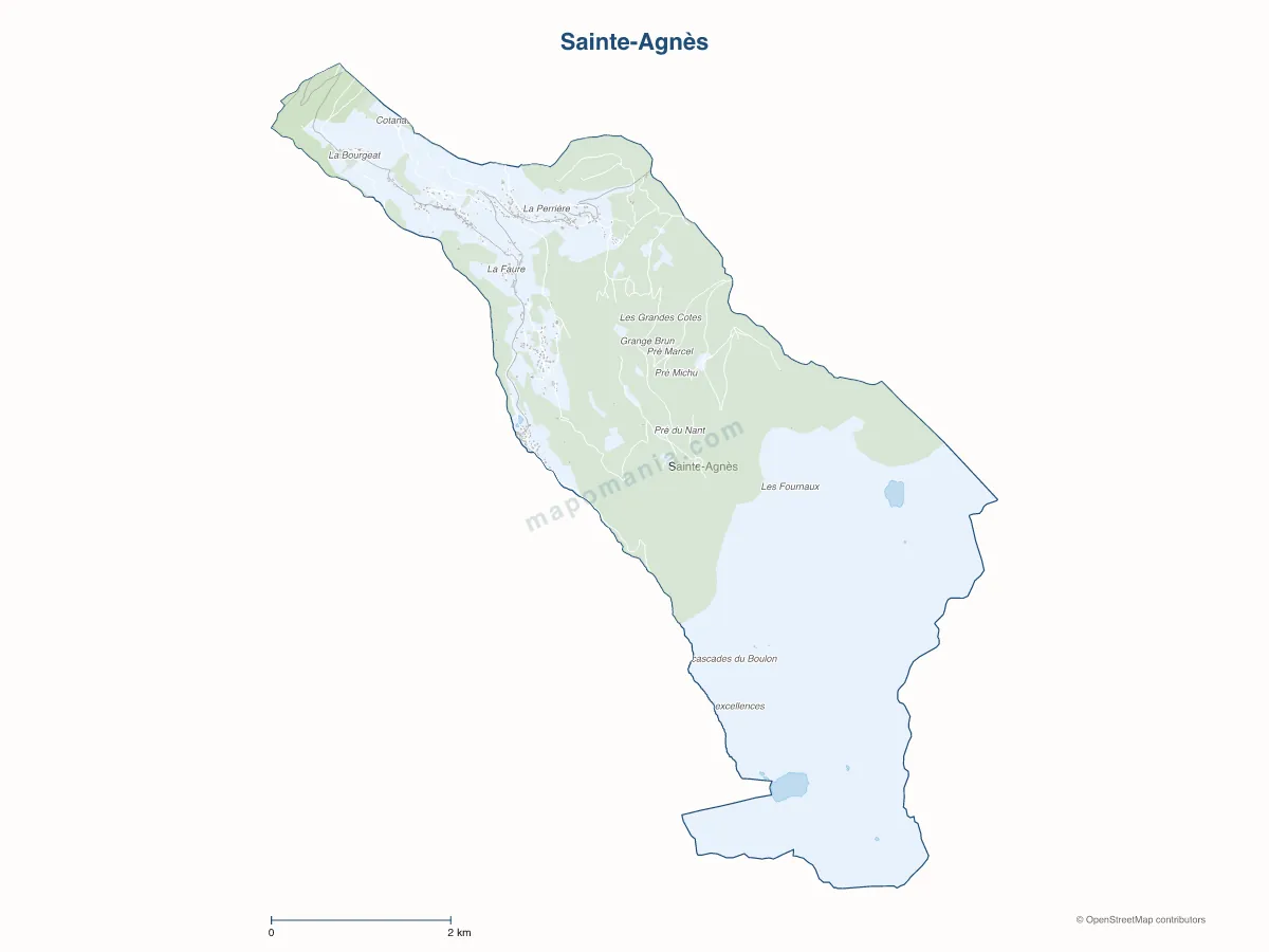Carte de Sainte-Agnès à personnaliser