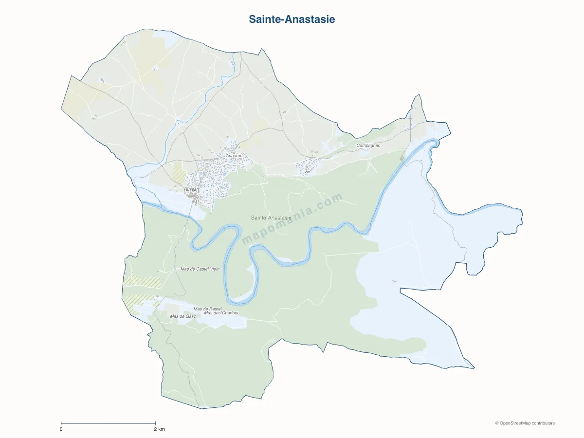 Carte de Sainte-Anastasie à personnaliser